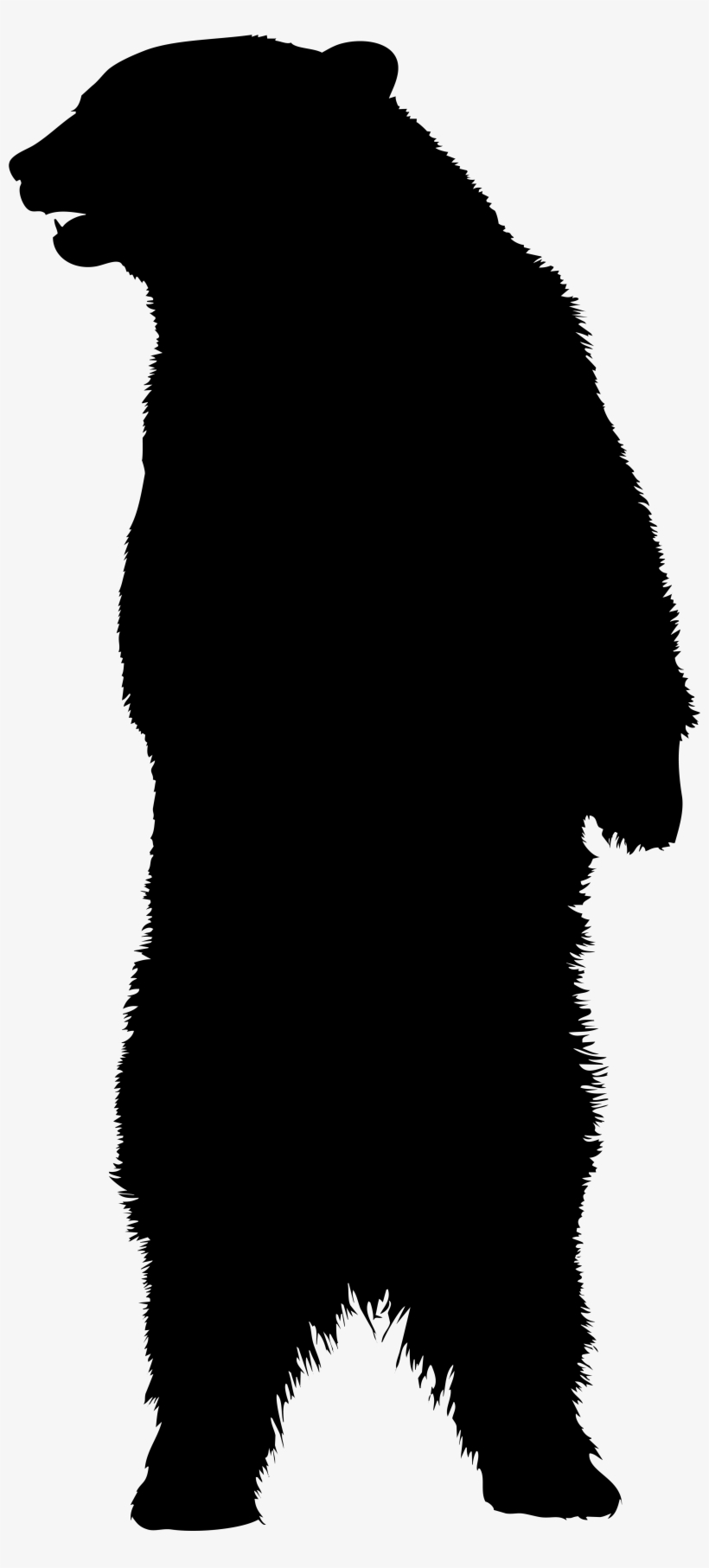 American Black Bear Brown Bear Silhouette - Bear Silhouette Png, transparent png download