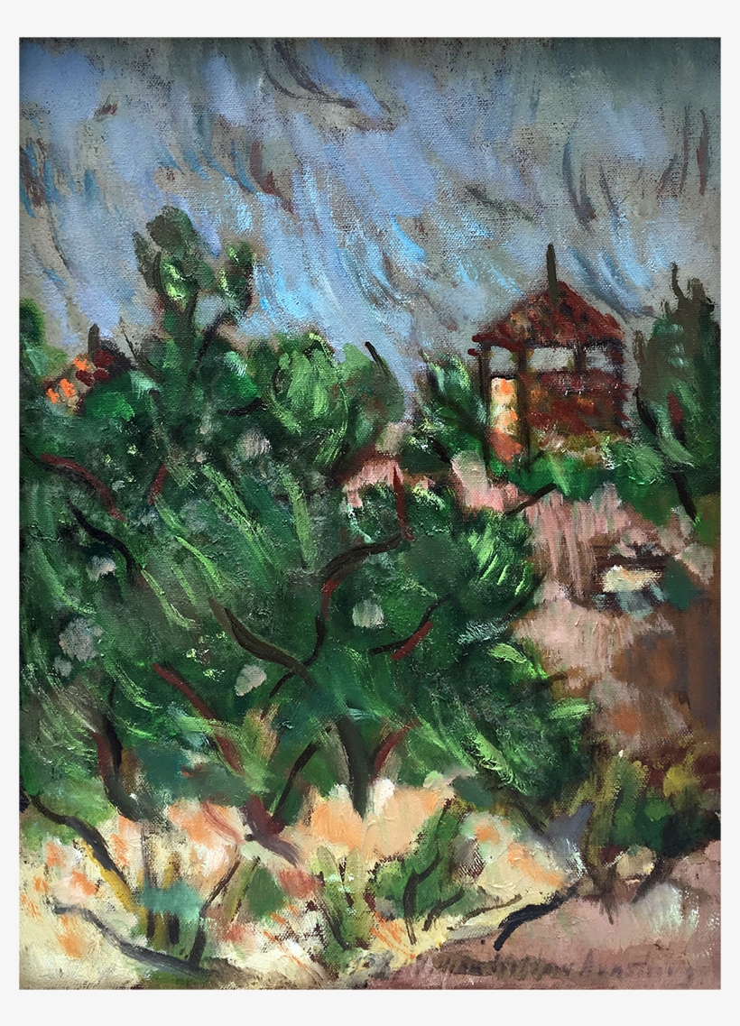 American Abstract Landscape " House On The Hill " - Colorado Spruce, transparent png download