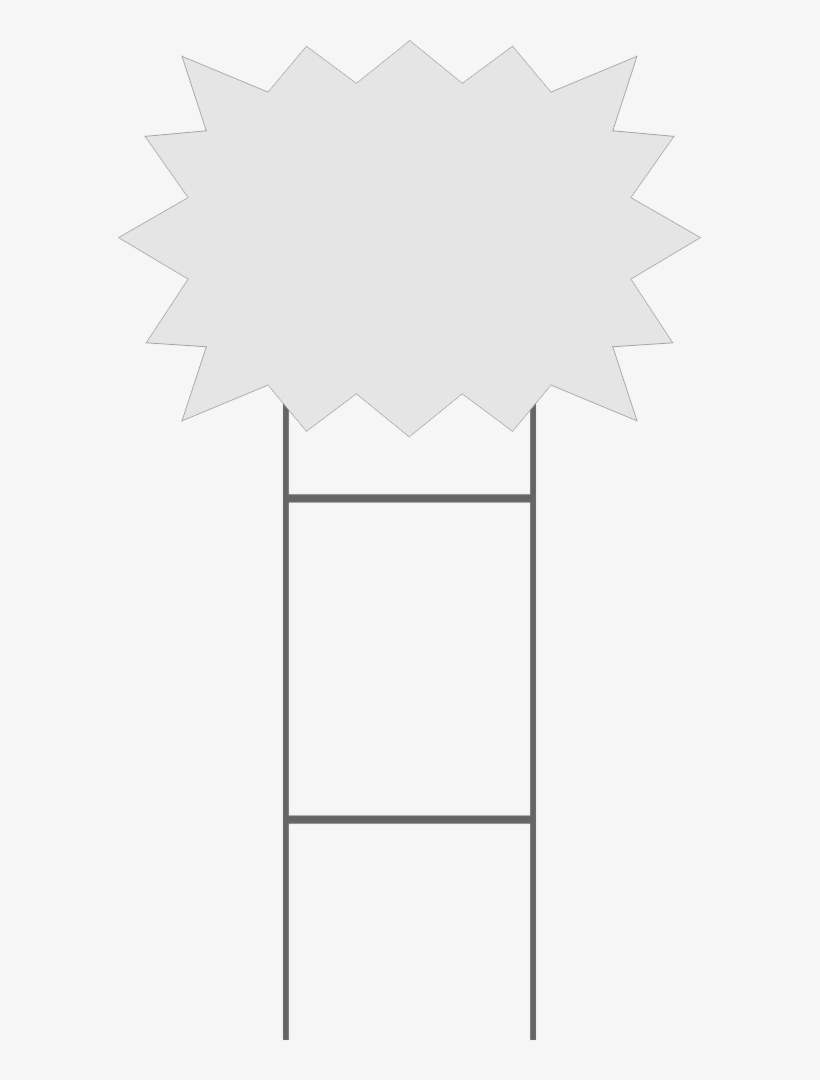 Sign Blank Large Starburst Shaped Yard Sign Free Shipping - Download, transparent png download