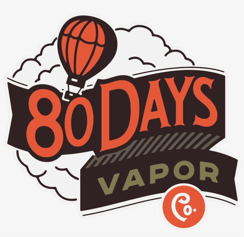 80 Days Vapor Eliquid - Electronic Cigarette Aerosol And Liquid, transparent png download
