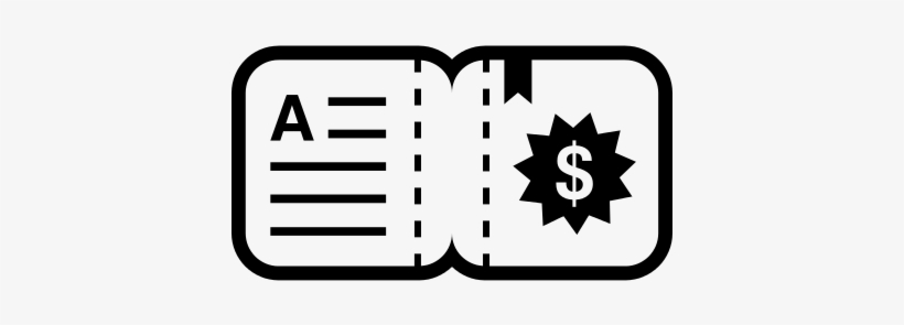 Notebook Open And Small With Dollar Price Tag Vector - Icon, transparent png download