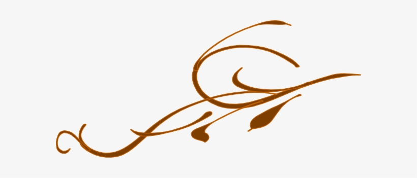 Brown Leaf Swirl Svg Clip Arts 600 X 271 Px, transparent png download