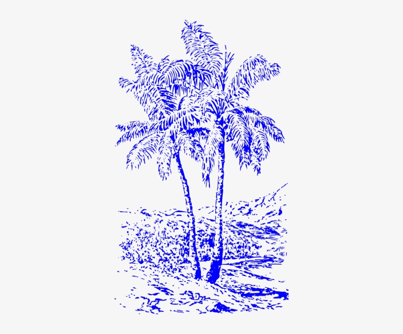 Blue Palm Trees Clip Art Bajgrt Clipart - 3drose Llc 3drose Lsp_174619_1 Image Of Palm Cover, transparent png download