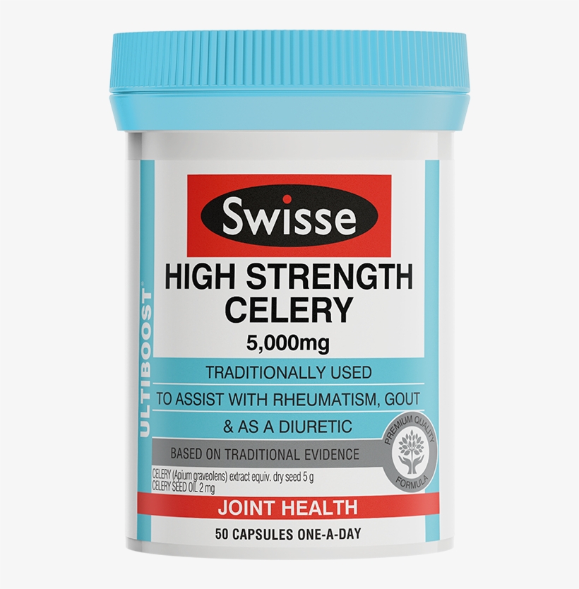 Swisse Ultiboost High Strength Celery - Swisse High Strength Celery 50 Capsule, transparent png download