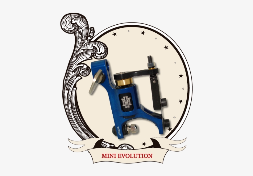 Hm Mini Evolution Rotary Tattoo Machine Blue - Skull Head, transparent png download