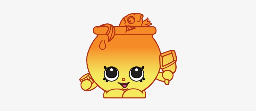 Goldie Fishbowl Art - Shopkins Goldie Fish Bowl, transparent png download