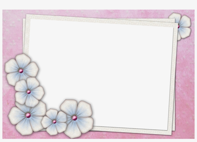 Large Pink Transparent Frame With Flowers - Poetic Moments In Time, transparent png download