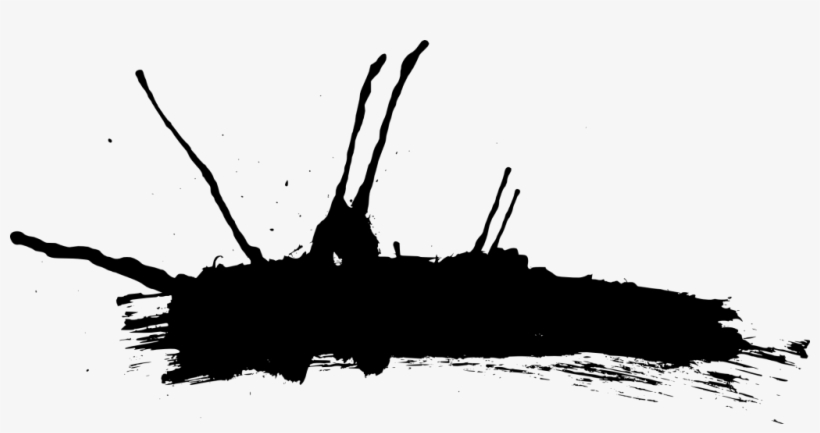 9 Grunge Banner Brush Stroke Splatter - Splatter Brush Png, transparent png download