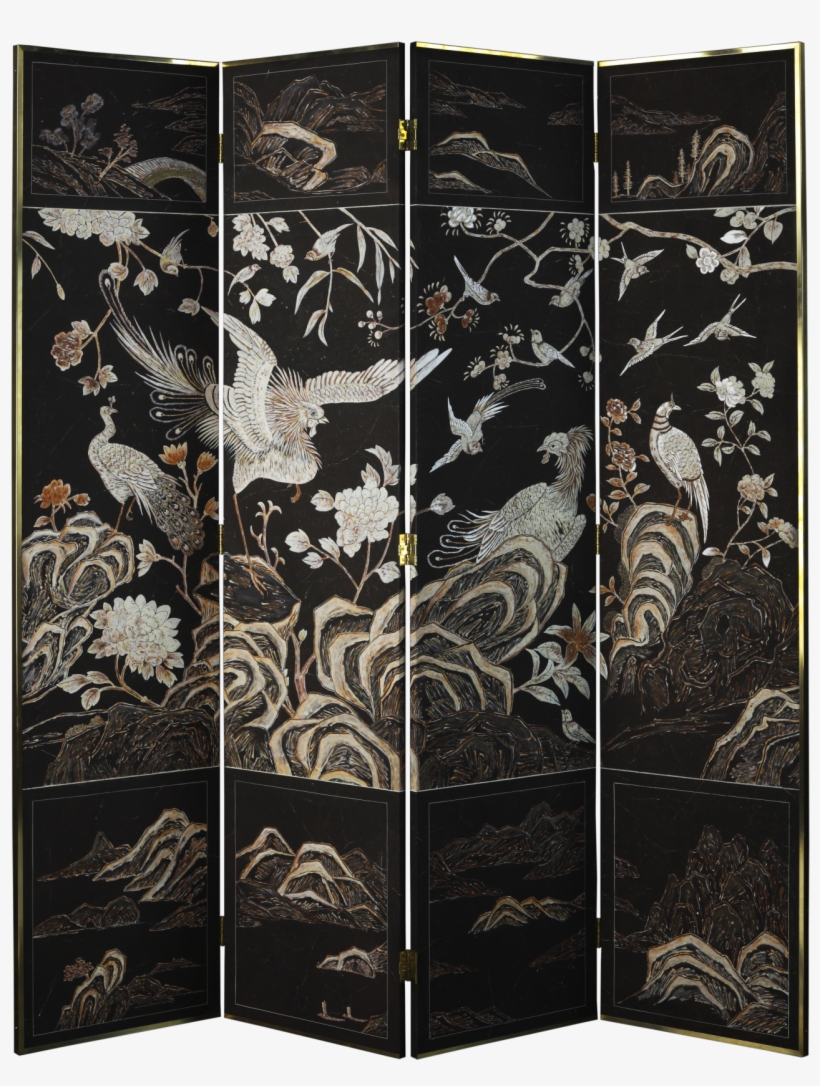 Divine De Gournay Folding Screen Eclectic Decor - Wallpaper, transparent png download