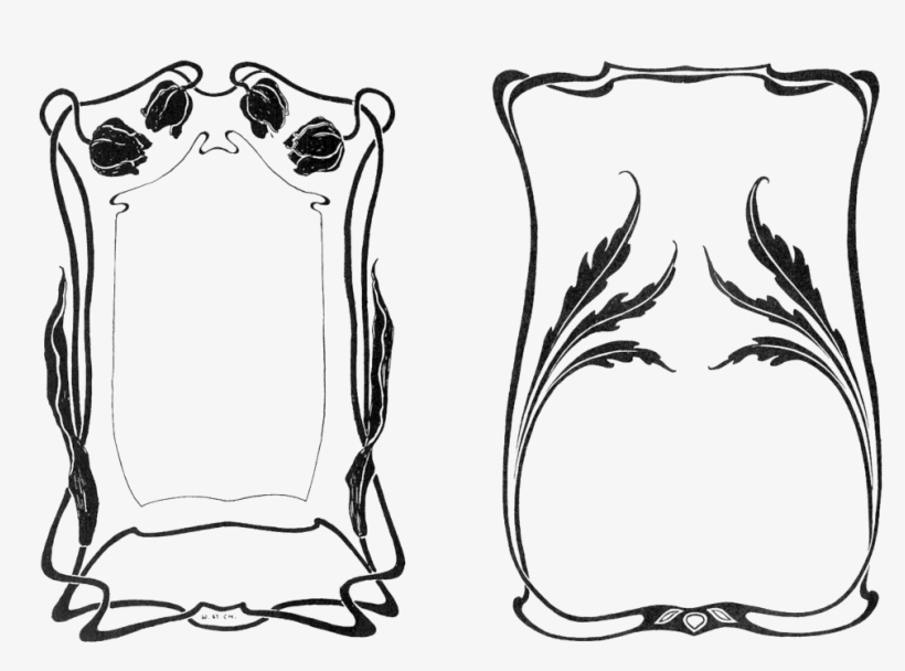 Art Nouveau Border Png, transparent png download
