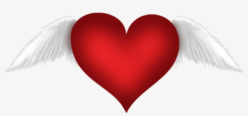 Transparent Rose Heart Png Clipart Picture - Red Heart With Wings, transparent png download