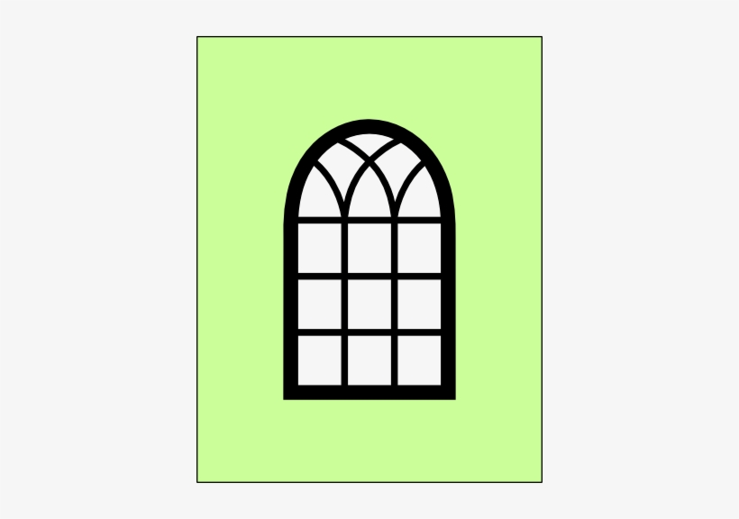 Arched Window Card And Window Frame Svg Images By - Gothic Window Clip Art, transparent png download