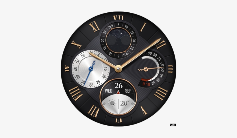Download Complicated Black - Huawei Watch 2 4g Smart Watch, transparent png download