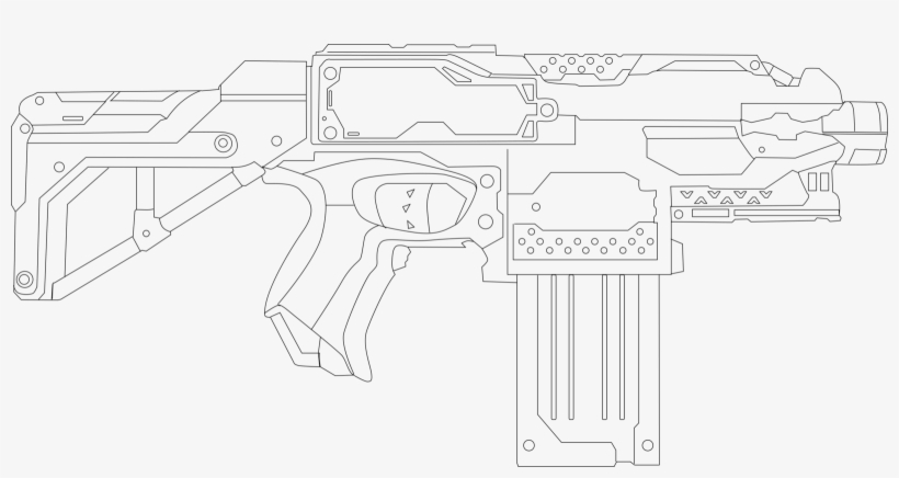 Download Nerf Stryfe Template - Nerf Gun Printable Coloring Pages ...