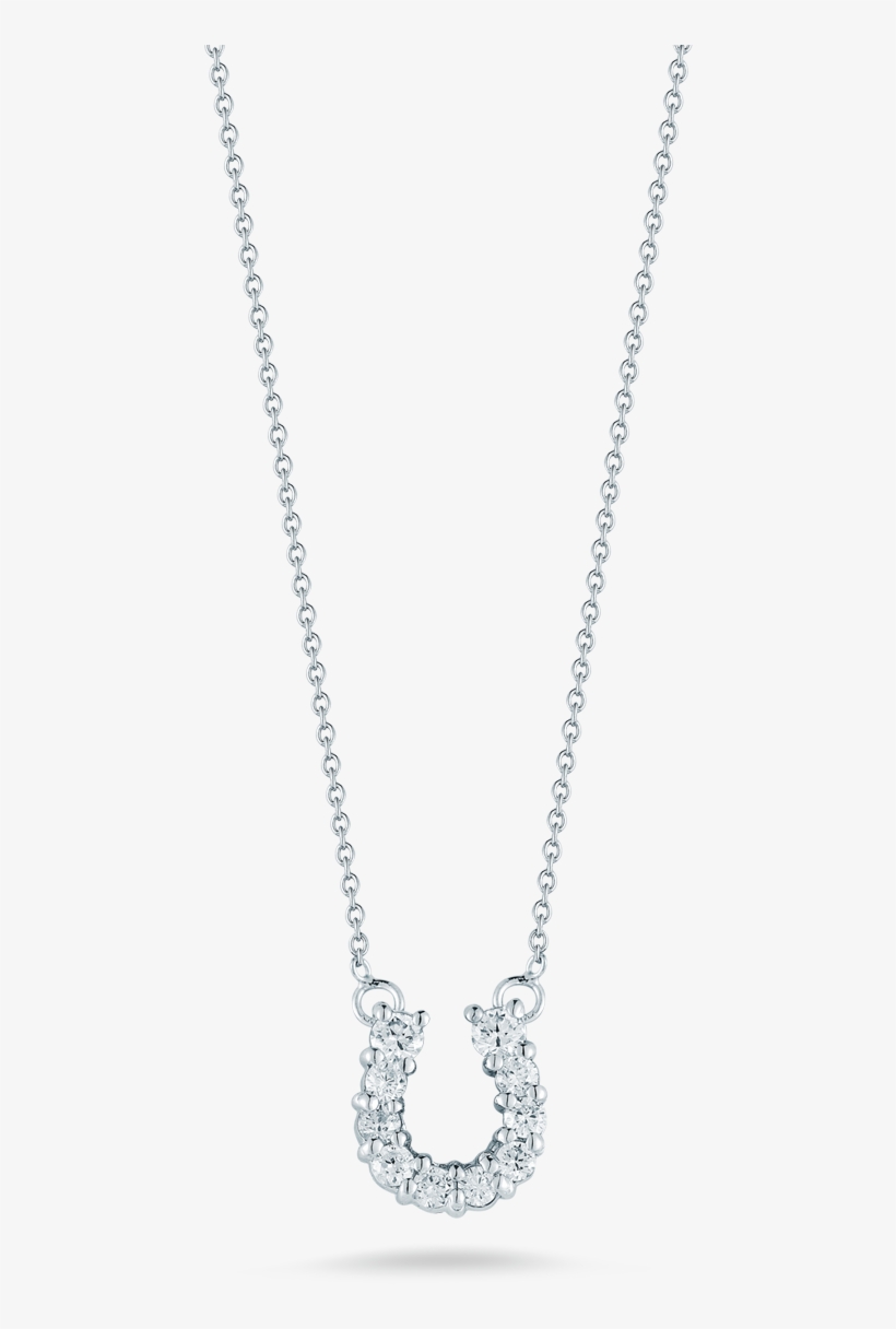 Roberto Coin Tiny Treasures 18k White Gold Horseshoe - Necklace, transparent png download