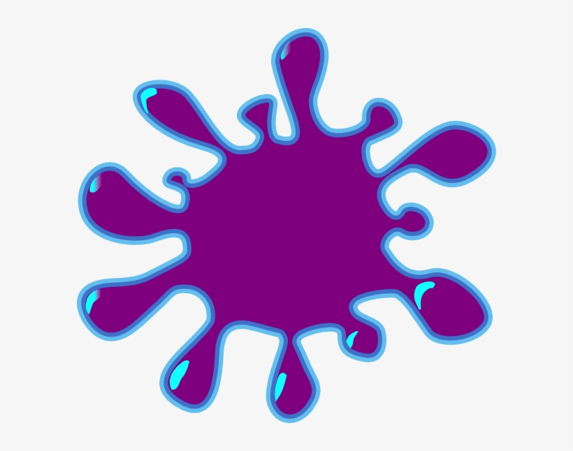 Watercolor Purple Flowers Vector Clipart - Splash Clip Art, transparent png download