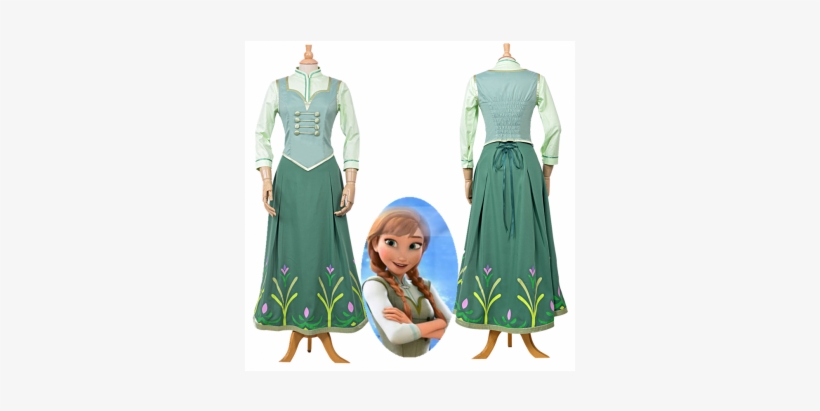 Frozen Fever Anna Princess Birthday Party Dress Cosplay - Princess Anna Dress Fancy Dress Women Adult Cosplay, transparent png download