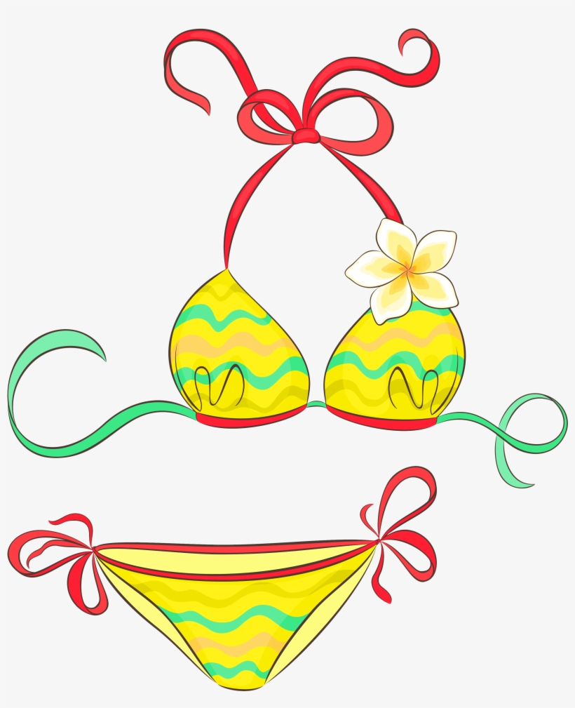 Flamingo Clipart Clear Background - Swimsuit Clip Art, transparent png download