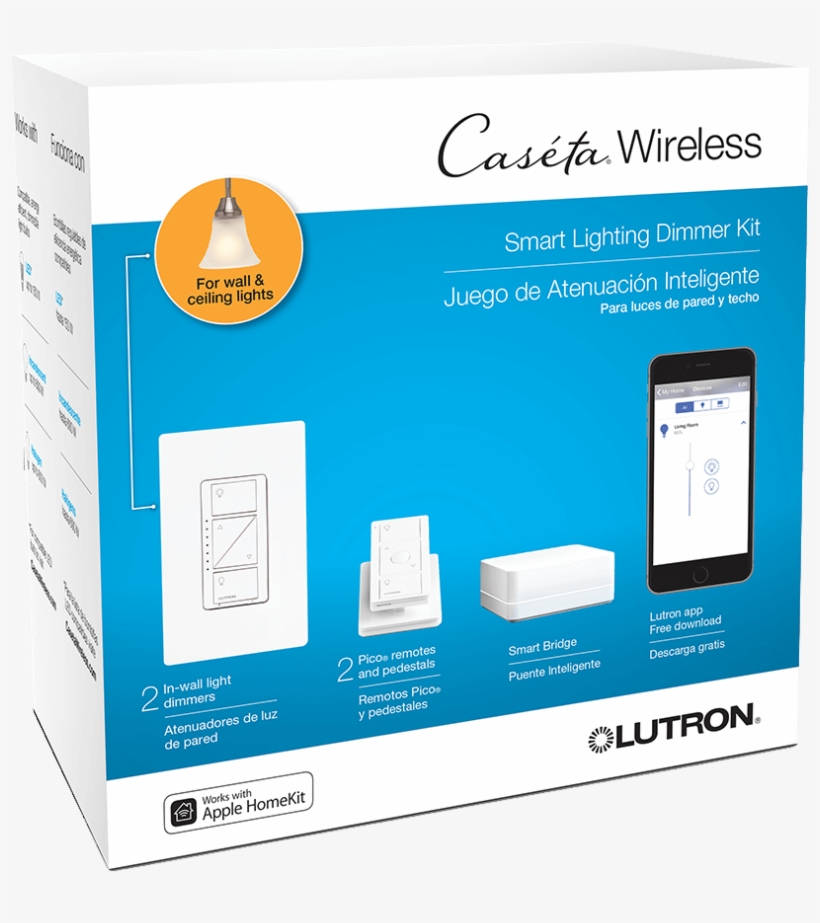 Lutron Systems Allow You To Control Your Lights And - Lutron P-bdg-pkg1w Caseta Wireless In-wall Dimmer Kit, transparent png download