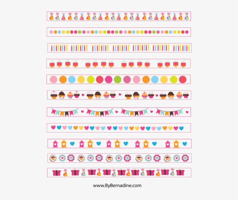 Download Free Cute Printable Washi Tape Planner Stickers By - Sticker ...