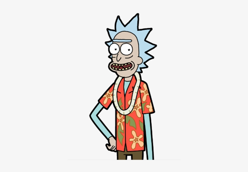 Hawaiian Rick - Rick And Morty Hawaiian, transparent png download
