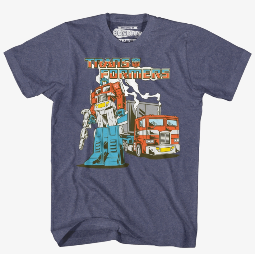 Retro Optimus Prime Transformers T-shirt - T Shirt, transparent png download