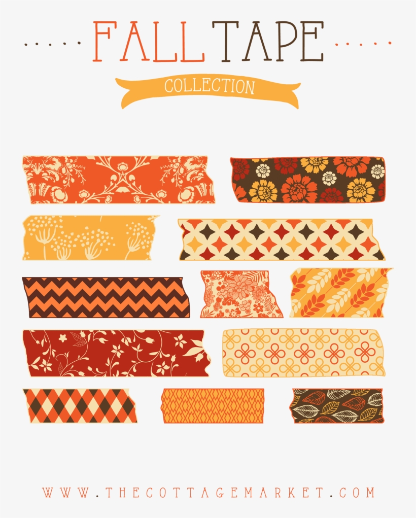When You Click On Fall Tape It Will Take To You Photobucket - Autumn Washi Tape, transparent png download