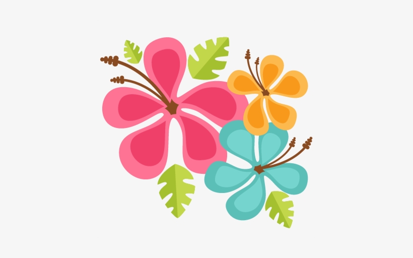 Hawaiian Flowers Scrapbook Cut File Cute Clipart Files - Miss Kate Cuttables Hawaii, transparent png download