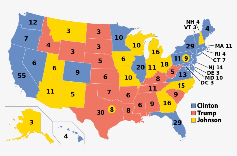 2016 United States Presidential Election Map - Florida Voted For Trump, transparent png download