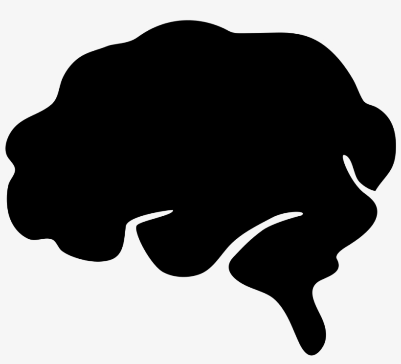 Brain Download Vector Free Png - Brain Silhouette Png, transparent png download