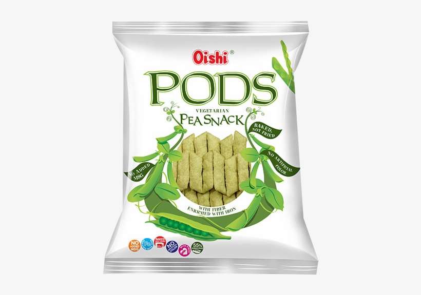 Peas - Oishi Pods Pea Snack, transparent png download