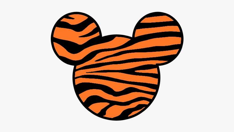 Mickey Tiger Print, transparent png download