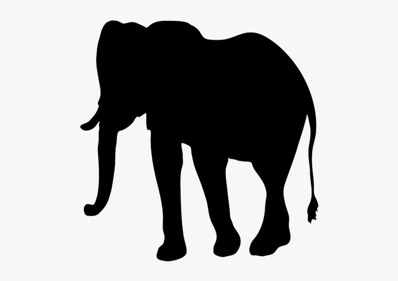 Silhouette Clip Art Of Elephant - Elephant Silhouette Png, transparent png download
