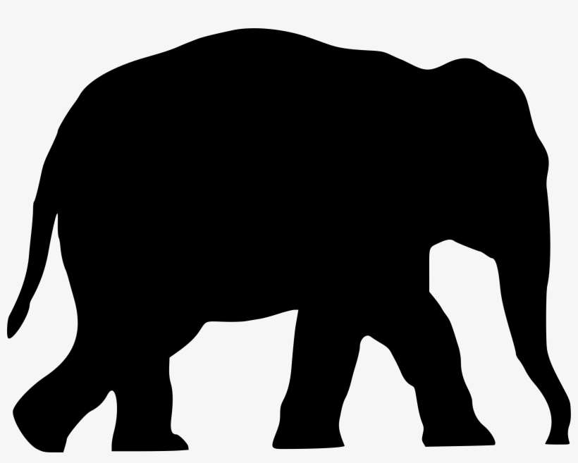 Elephant Big Image Png - Elephant Silhouette, transparent png download