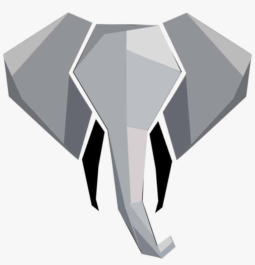 Elephant Clipart Transparent Background - Elephant Head Silhouette Png, transparent png download