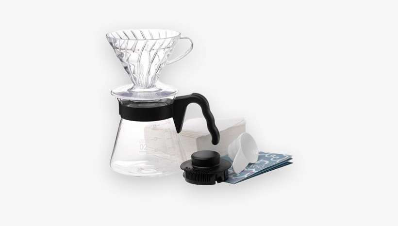 Hario V60 4-cup Kit - Hario Complete Coffee Pour Over Kit, transparent png download
