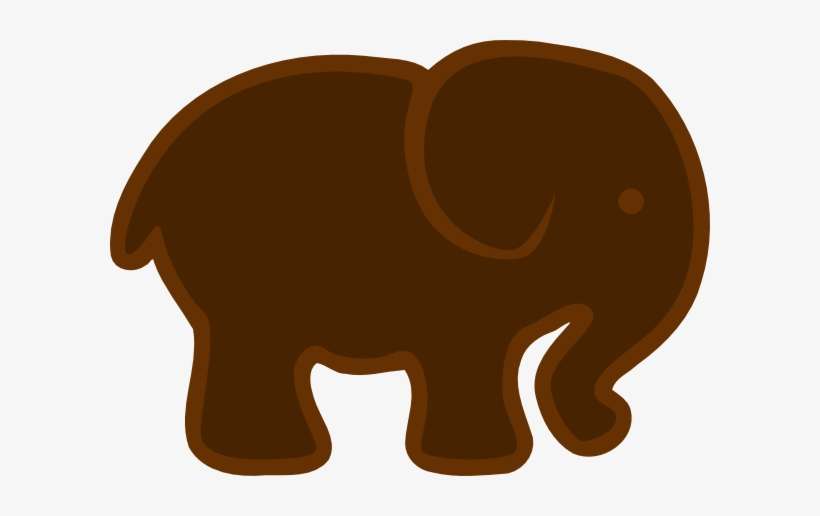 Brown Cartoon Cliparts Free Download Png - Brown Elephant Clipart, transparent png download