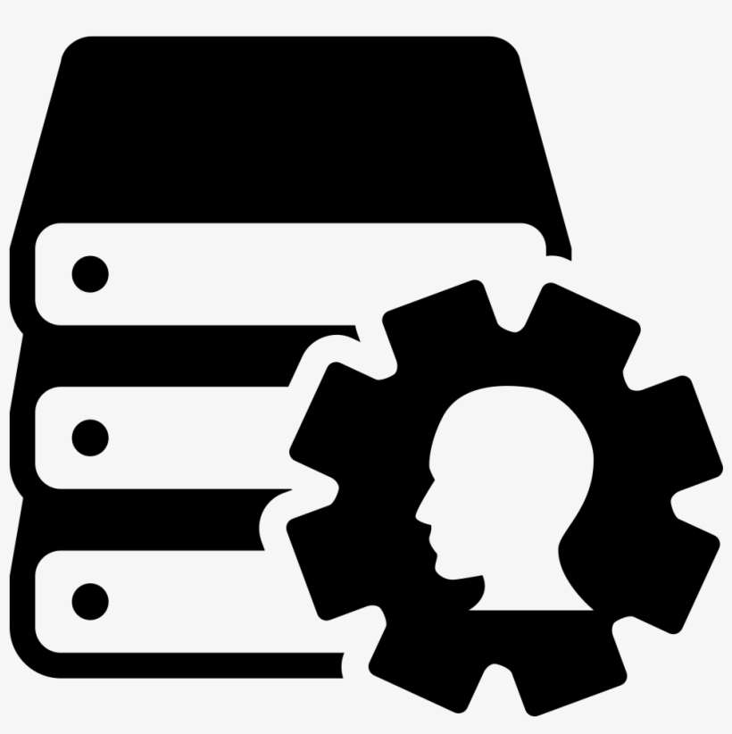 Books Stack With Cogwheel And Male Side View Image - Disaster Recovery Icon Png, transparent png download