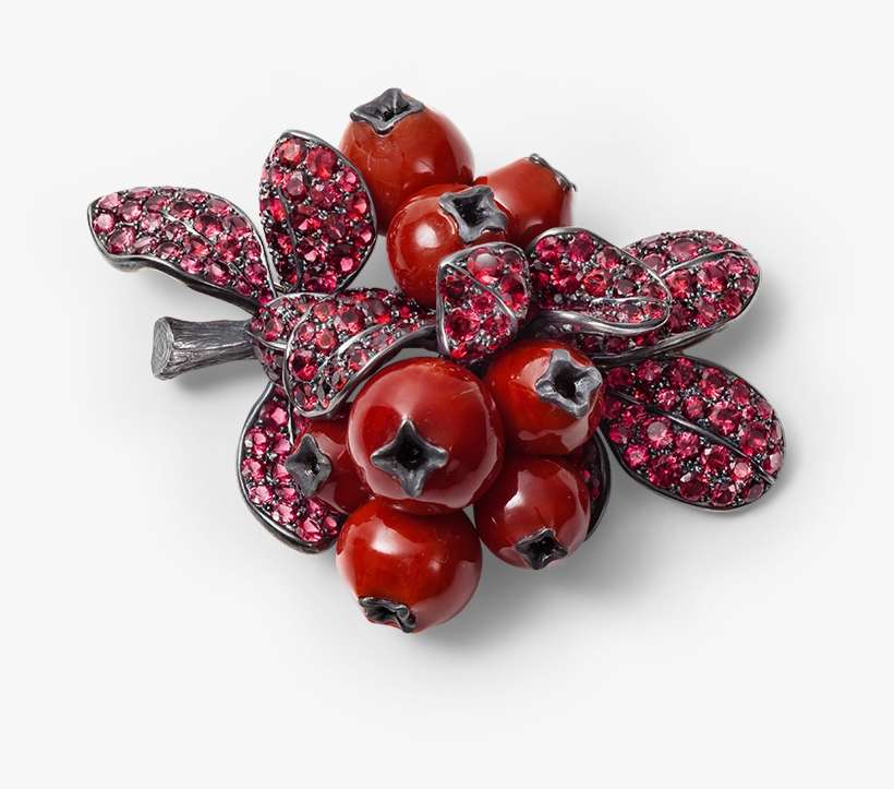 Hemmerle Brooch In The Shape Of A Cranberry - Silver, transparent png download