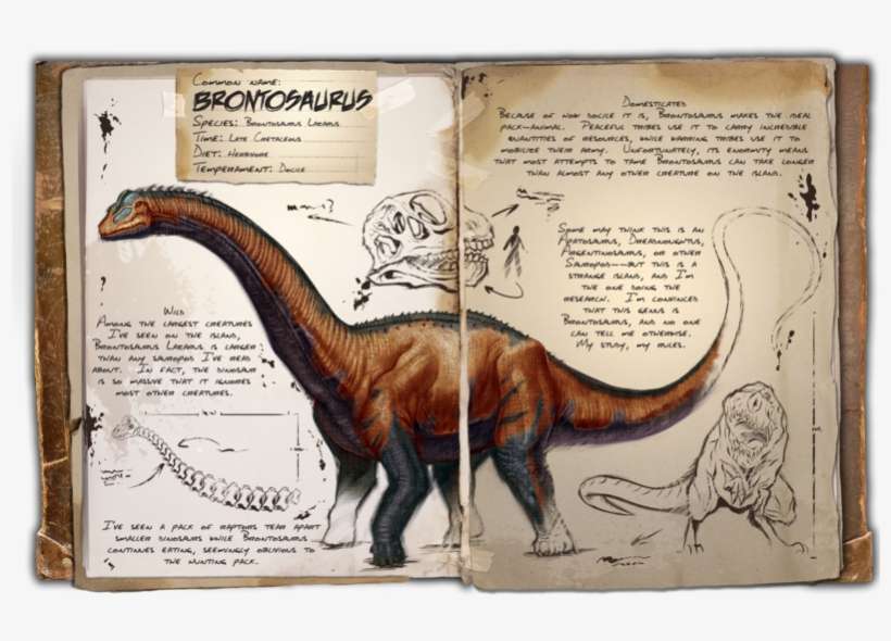 Ark Survival Evolved - Brontosaurus Dossier, transparent png download