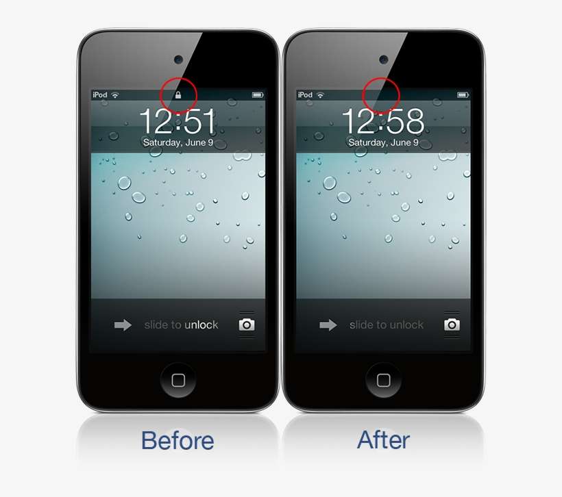 Iphone Lock Status Bar Icons - Lock Icon On Iphone, transparent png download