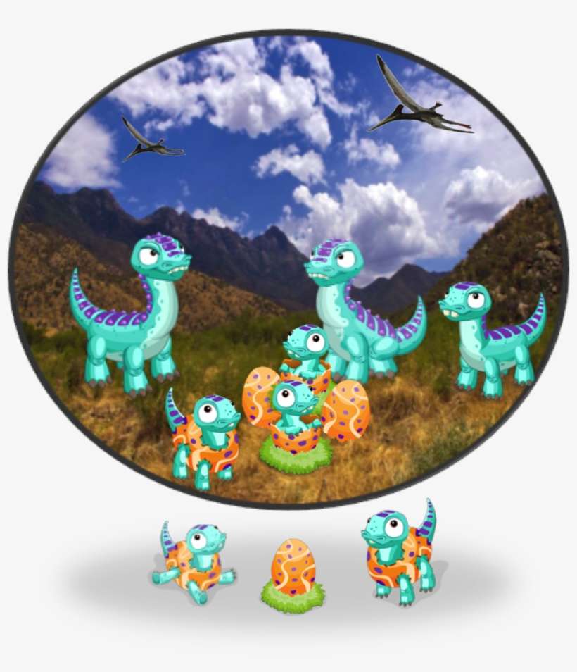 Brontosaurusdiorama - Cartoon, transparent png download