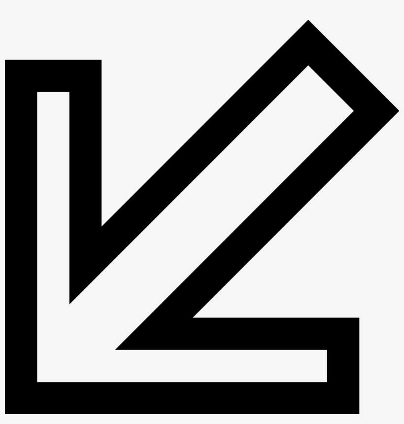 White Arrow Pointing Down Png - Flecha Apunando Hacia Abajo, transparent png download