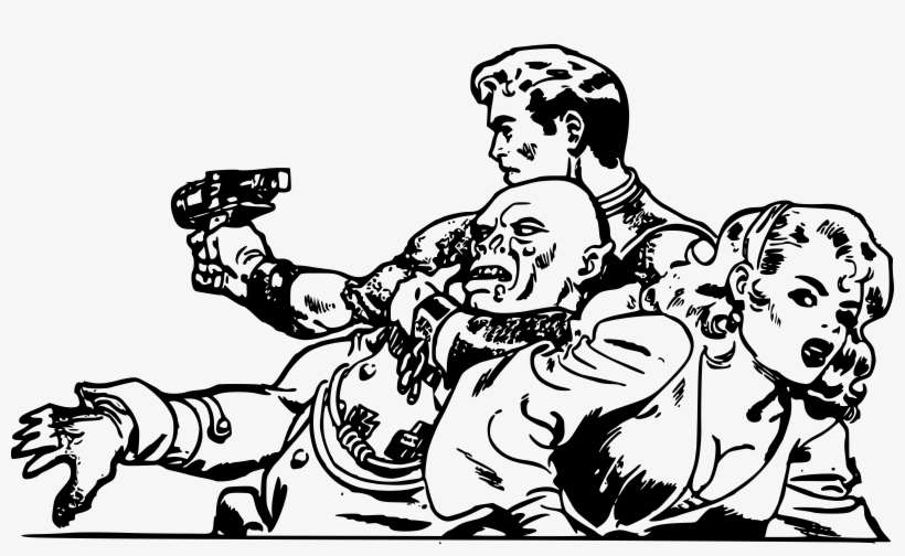 Comics And Fantasy - Scifi Clipart Black And White, transparent png download