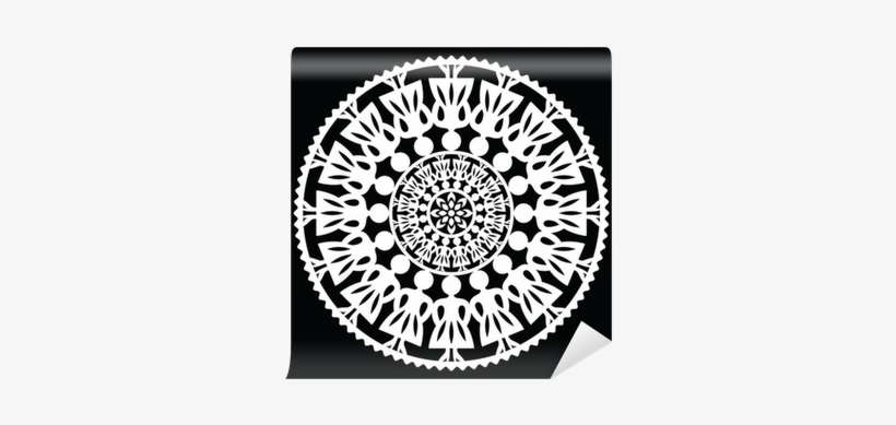 Polish Traditional Folk Pattern In Circle With Women - Vector Graphics, transparent png download