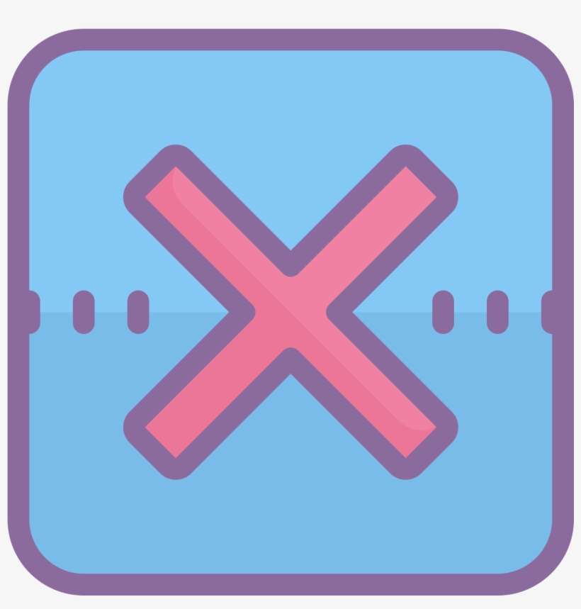 This Icon Is Of A Circle With A Slash Mark Running - Cross Sign White, transparent png download