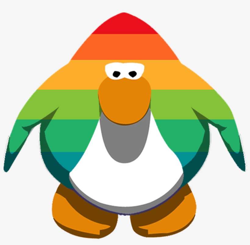 Arco Íris 2 - Club Penguin Rainbow Penguin, transparent png download