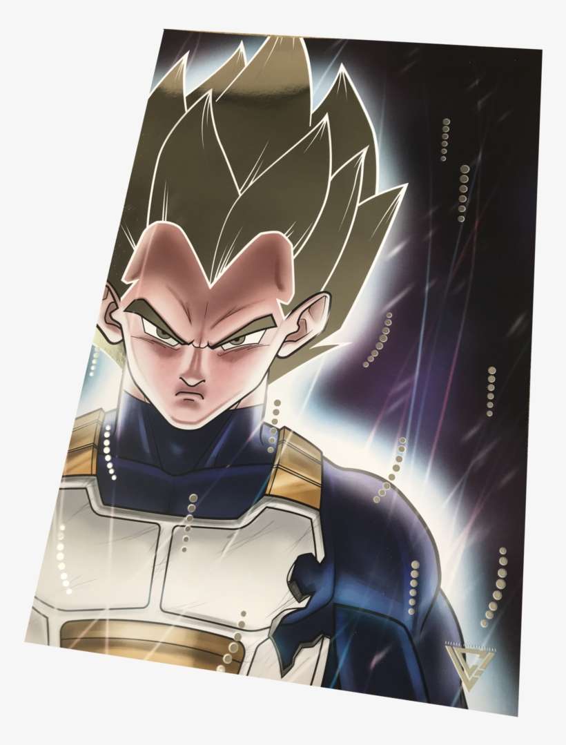 Vegeta Ultra Instinct Premium Silver Foil Poster - Action Figure, transparent png download