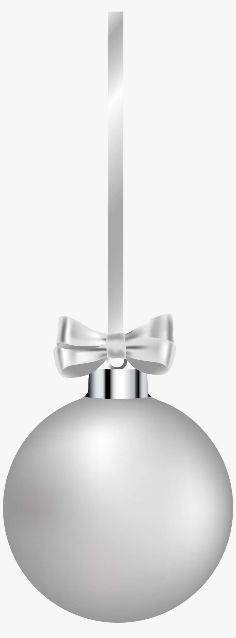 White Hanging Christmas Ball Png Clipart Imageu200b - White Christmas Ball Png, transparent png download