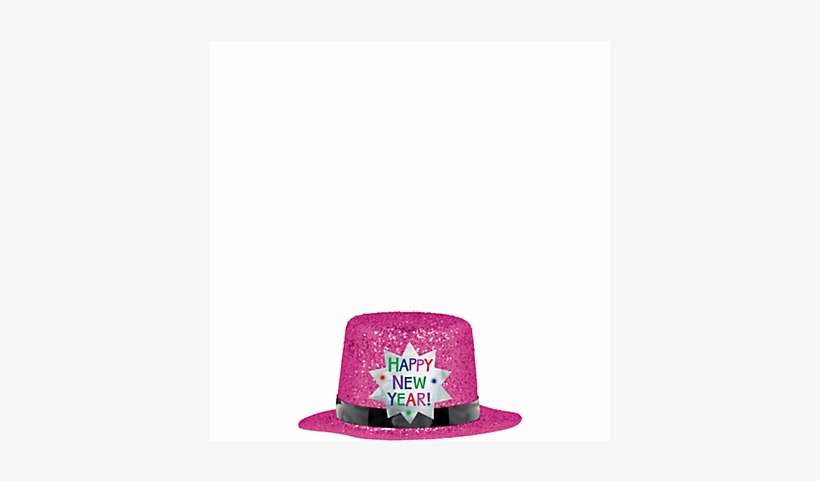 Glitter Pink Happy New Year Mini Top Hat, transparent png download